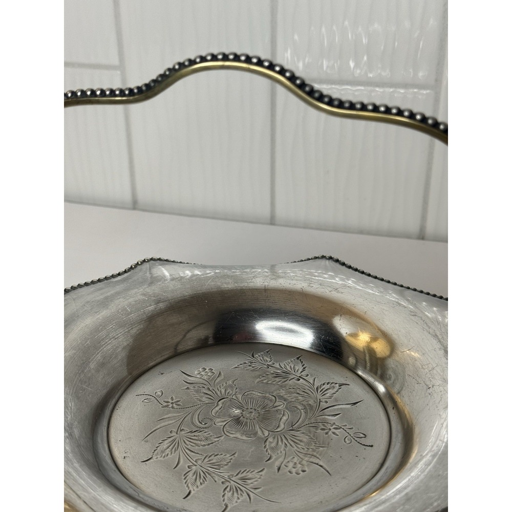Antique Barbour Silver Co Quadruple Silverplate Bridal Basket Dish 1892-1898 GUC - Picture 7 of 16